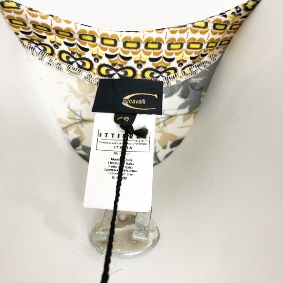 Roberto Cavalli Top Graphic Abstract Print NWT 42 - Picture 7 of 8